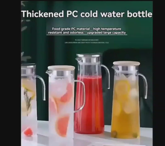 1pc Heavy-Duty Acrylic Water Pitcher with Lid