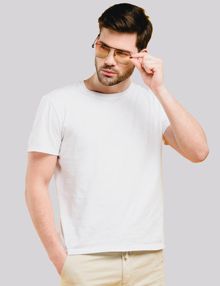 White Plain Cotton T-Shirt