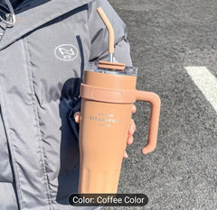 Stainless Steel Ice Tumbler with Straw