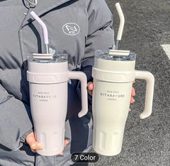 Stainless Steel Ice Tumbler with Straw