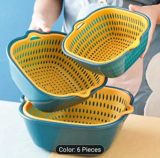 Colander Set Double-Layer Drain Baskets