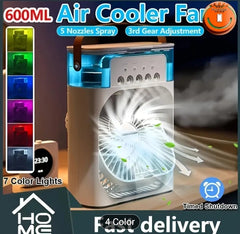 Portable USB-Powered Water-Cooled Mist Cooling Fan