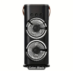 Dual-Head Spray Fan USB Cooler, desktop fan