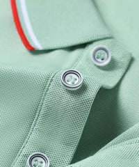 Men's Lightweight Polyester Short Sleeve Shirt with Ribbed