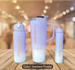 Tumbler 3-in-1 Gradient Portable Water Bottle Set – 1500ml + 900ml + 300ml