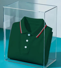 Men's Lightweight Polyester Short Sleeve Shirt with Ribbed