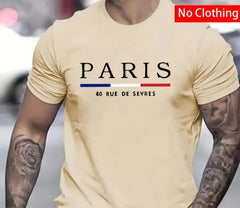 Paris Street Style Graphic Tee - Waterproof Polyester, Mix Color, No Clothing, 1pc DIY T-Shirt Sticker for T-Shirts, Jeans, Backpacks, Casual Streetwear | Bold Lettering Design | Durable Streetwear, Paris Fashion