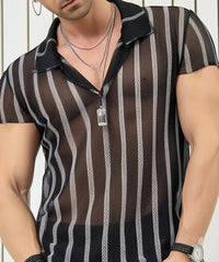 Fashionable Mesh Casual Print T-Shirt – Lightweight & Breathable