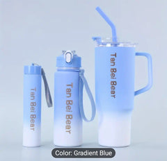 Tumbler 3-in-1 Gradient Portable Water Bottle Set – 1500ml + 900ml + 300ml