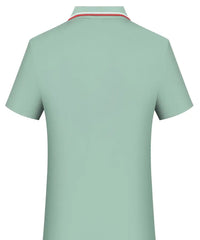 Men's Lightweight Polyester Short Sleeve Shirt with Ribbed