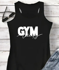 Women'S Casual Sleeveless Tank Top with "" Letter Print - Soft Green, Round Neck, Stretchy Fabric, Perfect for Fitness & Casual Attire, Tank Top