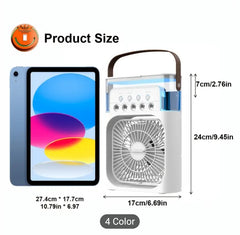 Portable USB-Powered Water-Cooled Mist Cooling Fan