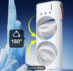 Dual-Head Spray Fan USB Cooler, desktop fan