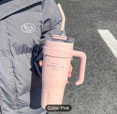 Stainless Steel Ice Tumbler with Straw