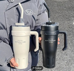 Stainless Steel Ice Tumbler with Straw