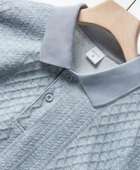 Men's Casual Striped Short Sleeve Polo Shirt