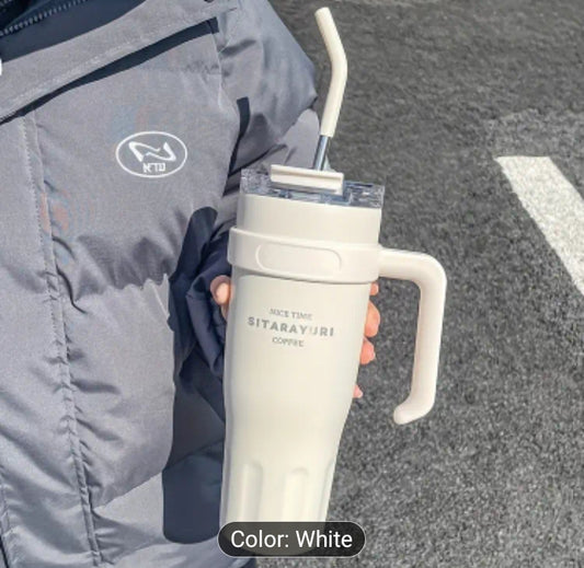 Stainless Steel Ice Tumbler with Straw