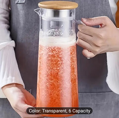 1pc Heavy-Duty Acrylic Water Pitcher with Lid