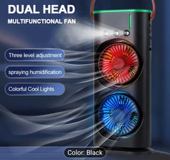 Dual-Head Spray Fan USB Cooler, desktop fan