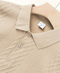 Men's Casual Striped Short Sleeve Polo Shirt –