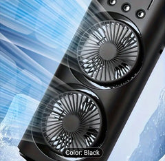 Dual-Head Spray Fan USB Cooler, desktop fan